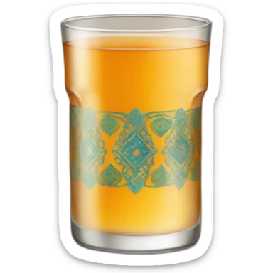 moroccan tea glass sticker