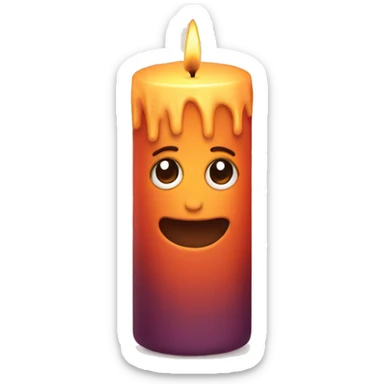 Fall candle in a cute class  sticker