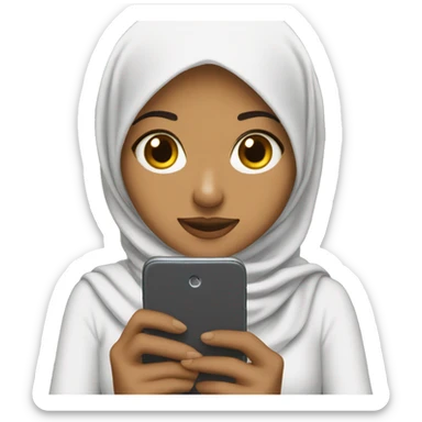Hijabi girl texting sticker