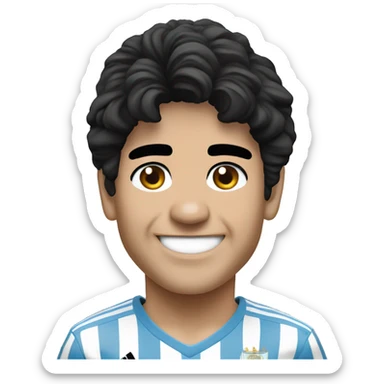maradona argentina young smile sticker