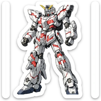 Full-height Gundam RX-0 Unicorn sticker