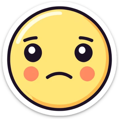 sad looking leaving emoji sticker