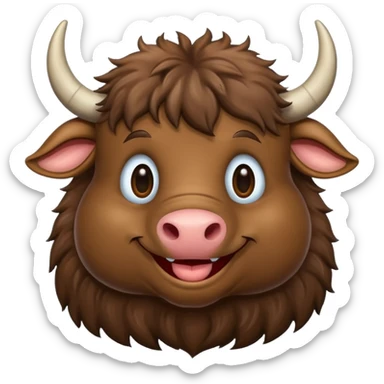 A funny water buffalo sticker