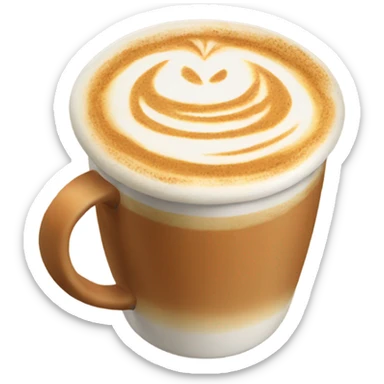 Realistic pumpkin latte sticker
