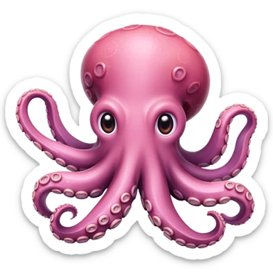 Octopus tentacle, pink, cooked sticker