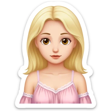 Woman in nightgown  sticker