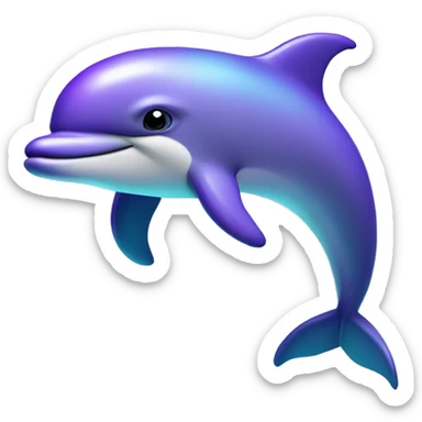 Dolphin pog purple sticker
