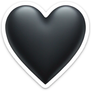 Pastel black heart sticker