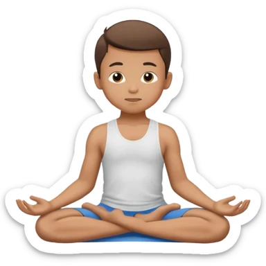 boy yoga poses sticker