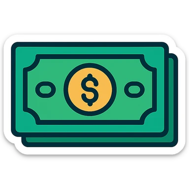 Cash sticker