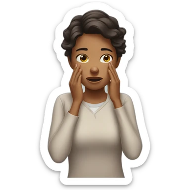 A frustrated girl sticker