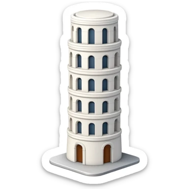Leaning tower sticker