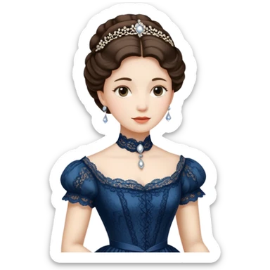 victorian lady sticker
