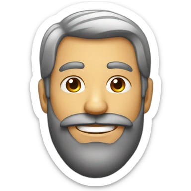 Homme barbu avec sourire sournois sticker