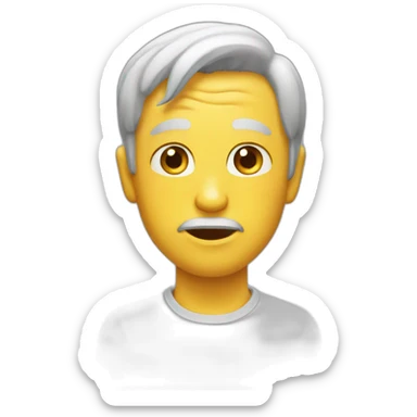 Emoji qui souffle et qui rougit sticker