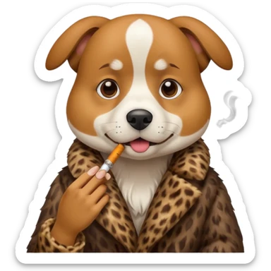 Dog smoking a blunt  sticker