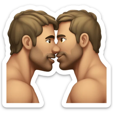  buff and chizeled gay man kissing buff and chizeled gay man sticker