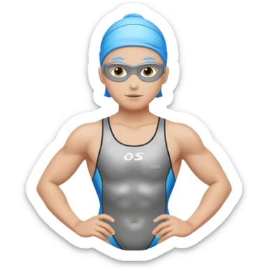 🏊‍♂️ transforme este emoji em todo prateado sticker