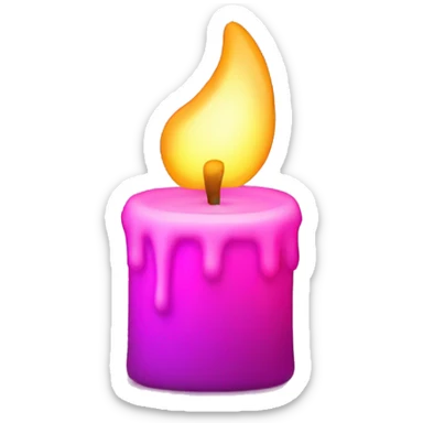 Neon candle  sticker