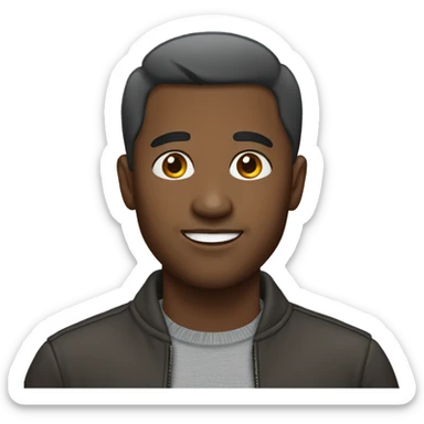 African American man with short hair sticker