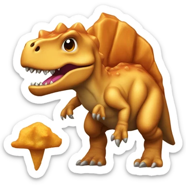 a dino nugget sticker