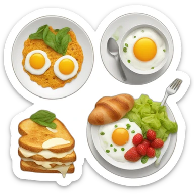 vegetarian breakfast sticker