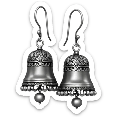 Oxidised jhumka earring sticker