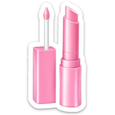 Light Pink sparkly lip gloss tube sticker