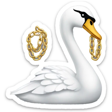Swan with 27 chain on sticker