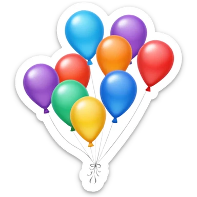 shaped flying balloons sticker