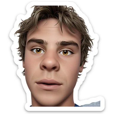 browning boy portrait indoors sticker