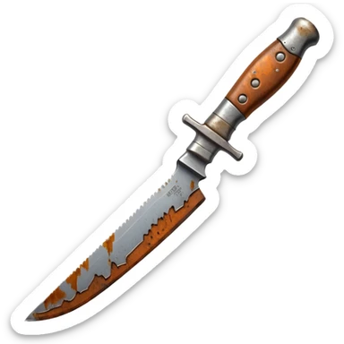 Rusty knife sticker
