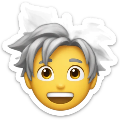 anime character fired up with excitement sticker