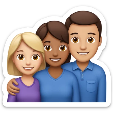 Make a family emoji, 3 people sticker