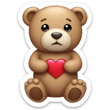 Teddy with a heart sticker