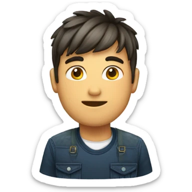 hombre enfermero joven con flequillo sticker