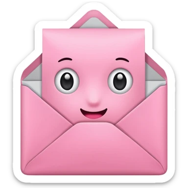 cute pink envelope  sticker