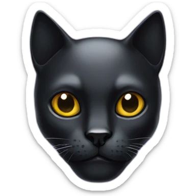 Black-cat-skull sticker