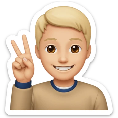 A smile 😊 but with two fingers flipping you off sticker