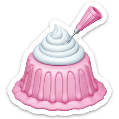 pink piping bag sticker