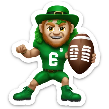 Leprechaun punching an Ohio state football player sticker