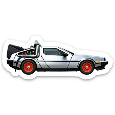 delorean back to future sticker