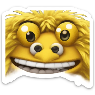 Yellow muppet bird sticker