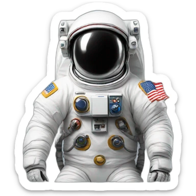 electronic music fanatic astronaut sticker