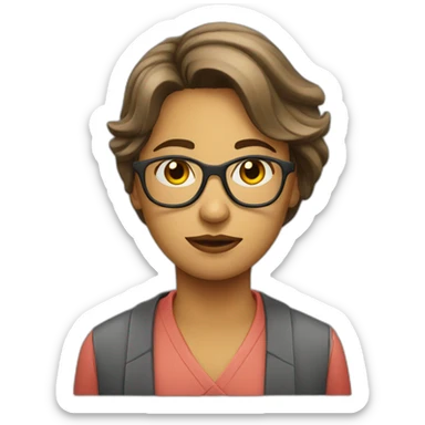 Librarian looking tired sticker