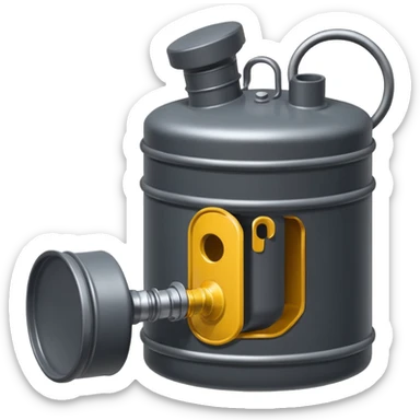 generate a realistic oil canister sticker