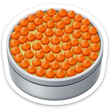 Salmon roe with glitter  sticker