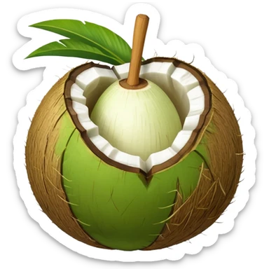 "WholeFULL CLOSED Green Tender Coconut" sticker