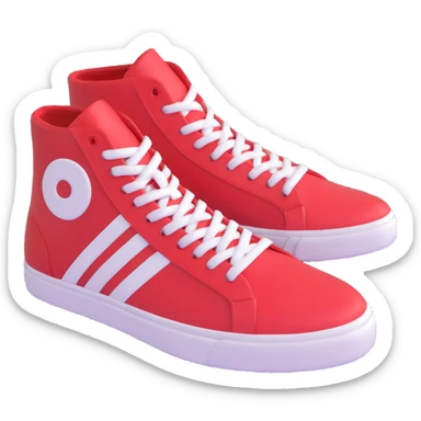 red and white Sonic the Hedgehog shoes sticker