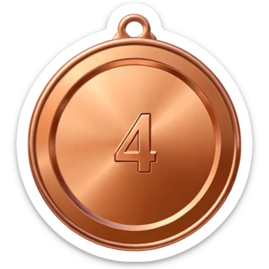 Copper 4th place medal sticker